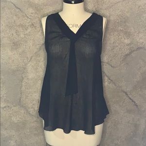 Sheer black blouse